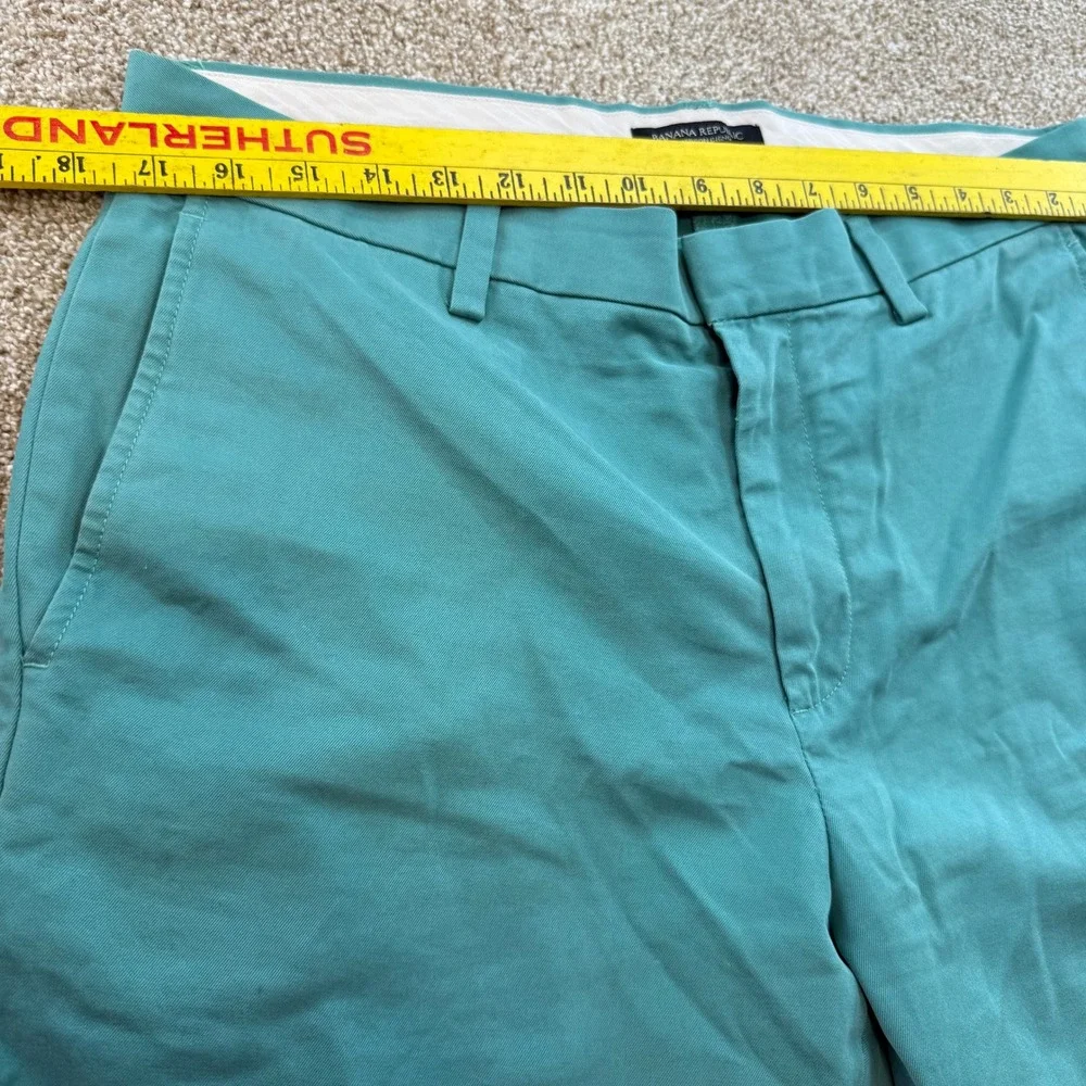 Banana Republic Emerson Chino Mens 33x30 Seafoam Green Pants Trousers Office‎